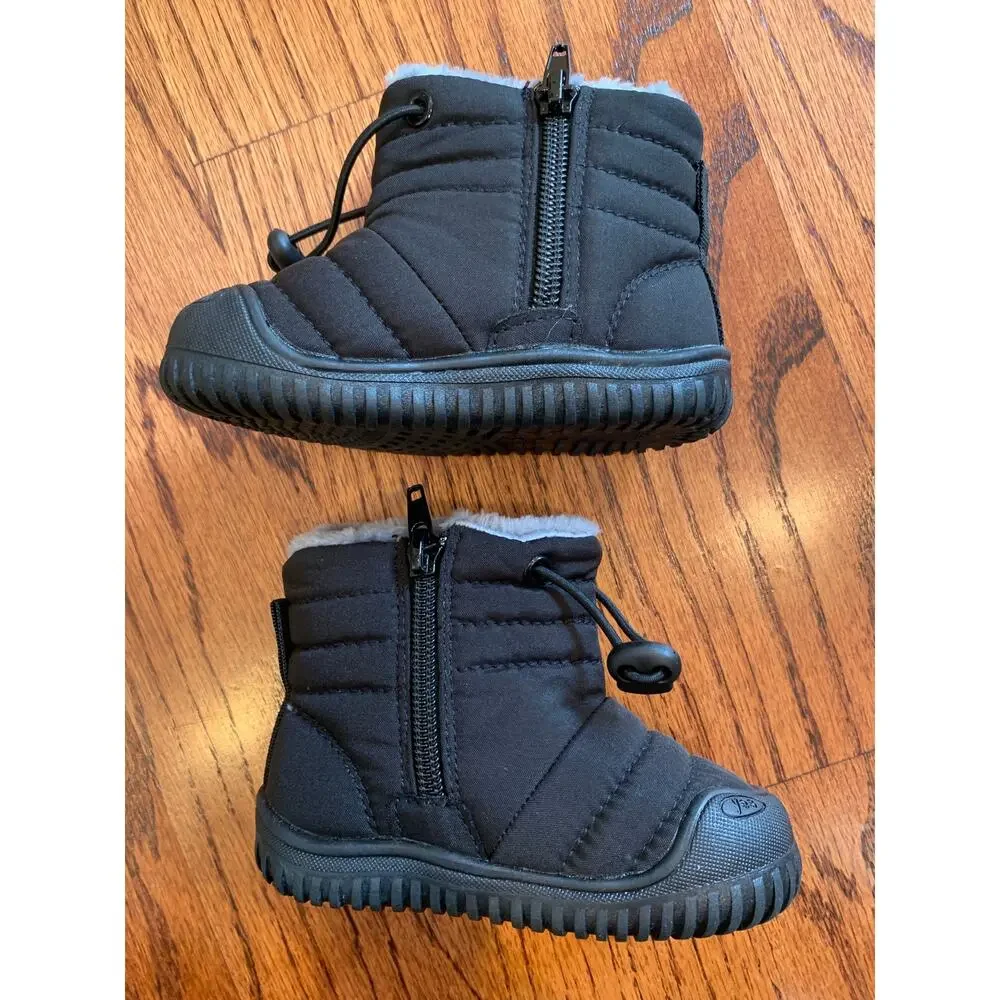 BMCiTYBM Toddler Winter Snow Boots Faux Fur Lined | Black | US 5.5 / 21/135